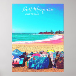 Póster Paisaje turístico Port Macquarie NSW Australia