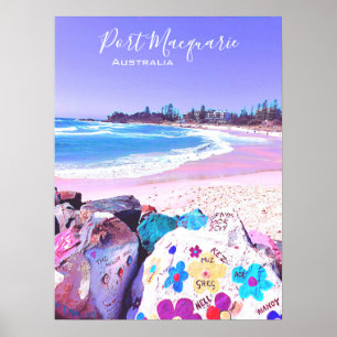 Póster Paisaje turístico Port Macquarie NSW Australia