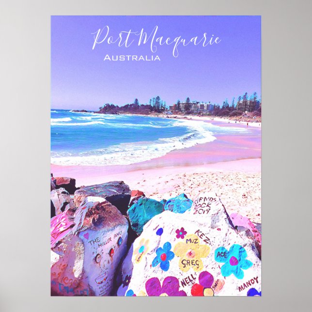 Póster Paisaje turístico Port Macquarie NSW Australia (Frente)
