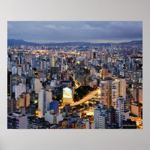 Póster Paisaje urbano 2 de Sao Paulo