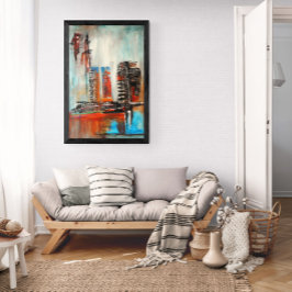 Póster Paisaje urbano abstracto 