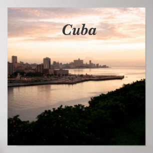 Póster Paisaje urbano cubano