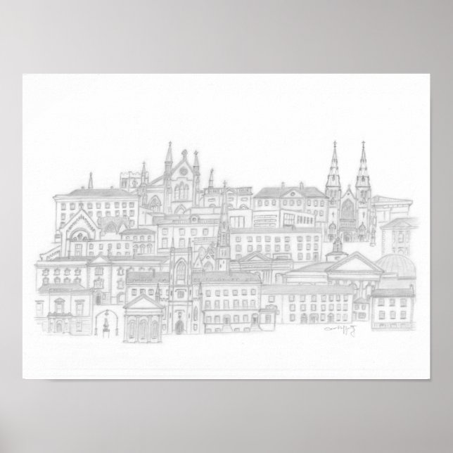 Póster Paisaje urbano de Armagh (Frente)
