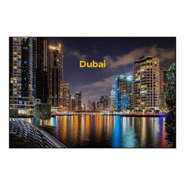 Póster Paisaje urbano de Dubai (Anverso)
