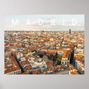 Póster Paisaje urbano de Madrid España Foto de viaje