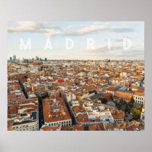 Póster Paisaje urbano de Madrid España Foto de viaje