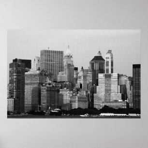 Póster Paisaje urbano de Nueva York