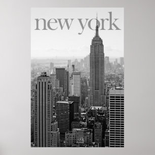 Póster paisaje urbano de Nueva York
