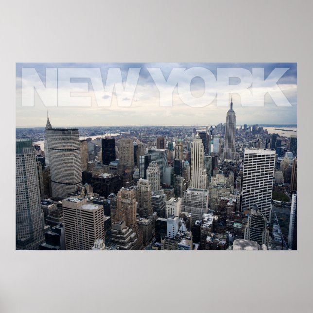 Póster Paisaje urbano de Nueva York (Frente)