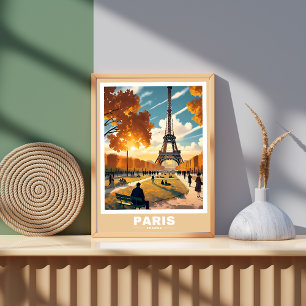 Póster Paisaje urbano de París - Poster emblemático
