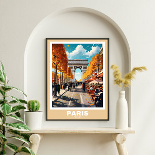 Póster Paisaje urbano de París - Poster emblemático