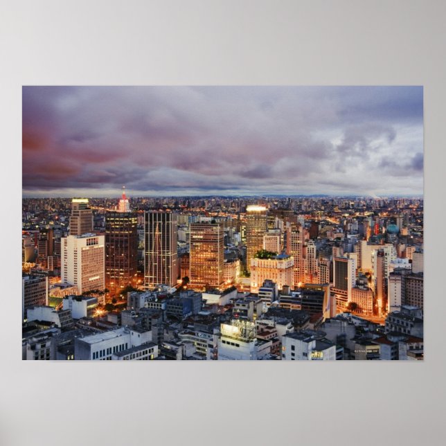 Póster Paisaje urbano de Sao Paulo (Frente)