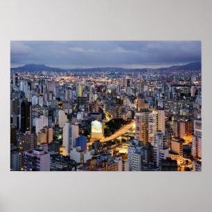 Póster Paisaje urbano de Sao Paulo 2