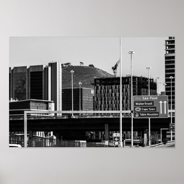 Póster Paisaje urbano en Ciudad del Cabo Signal Hill ZA S (Frente)