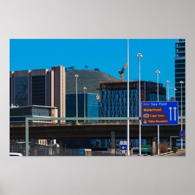 Póster Paisaje urbano en Ciudad del Cabo Signal Hill ZA S (Frente)