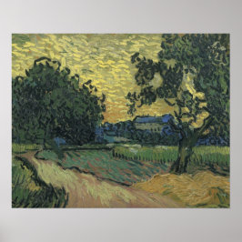 Póster Paisaje Van Gogh en Twilight