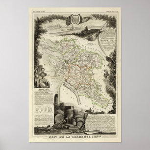 Póster Paisaje y bosque