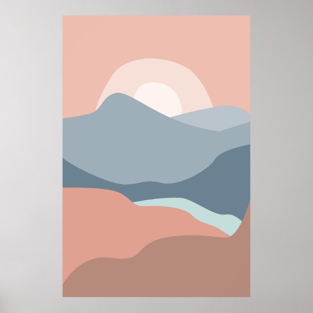 Póster Paisajes al atardecer (Frente)