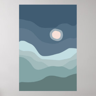 Póster Paisajes al atardecer