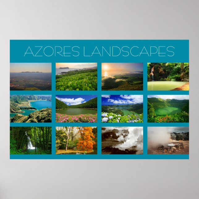 Póster Paisajes de Azores (Frente)