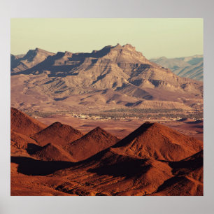 Póster Paisajes de las montañas del Atlas Escenario de Ma