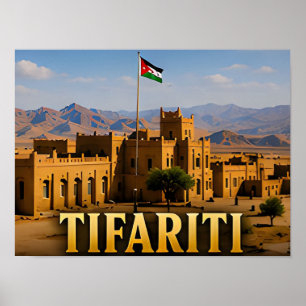 Póster Paisajes desérticos de Tifariti y horizontes sahar