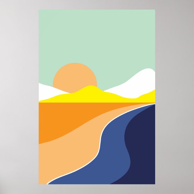 Póster Paisajes lunares abstractos (Frente)
