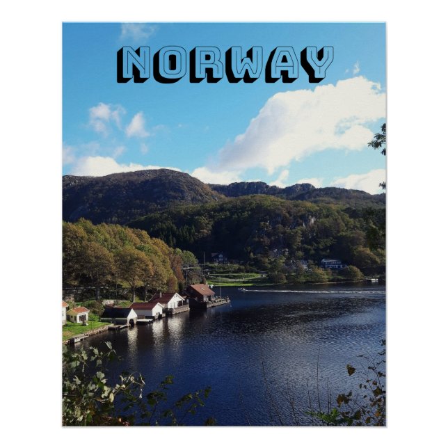 Poster paisajista de Noruega (Anverso)
