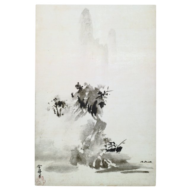 Poster paisajista Sesshu Toyo Haboku-Sansui (Anverso)