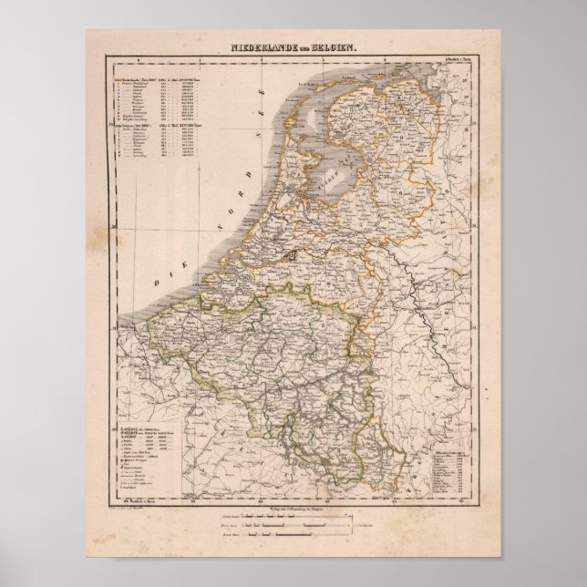 Póster Países Bajos, Bélgica (Frente)