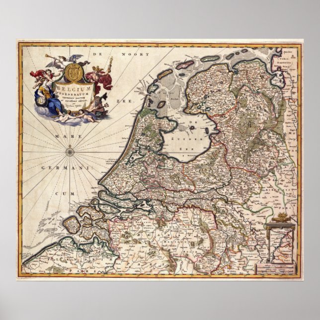 Póster Países Bajos unidos (Frente)