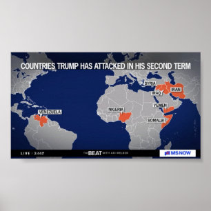 Póster Países que Trump ha atacado Cartel de su 2do Térmi