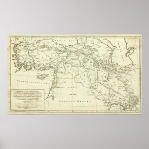 Póster Países situados entre Shiraz