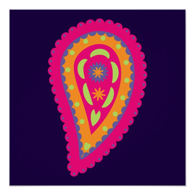 Póster Paisley Colorido (Anverso)