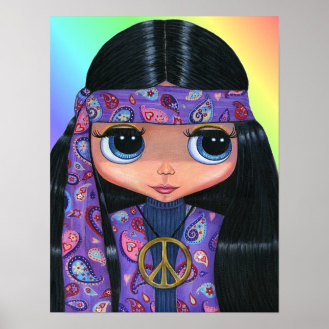 Póster Paisley Hippie Doll Poster (Frente)