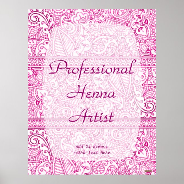 Póster Paisley Passion - Pink (Henna) (Frente)