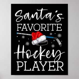 Póster Pajama Christma, jugadora favorita de hockey de Sa