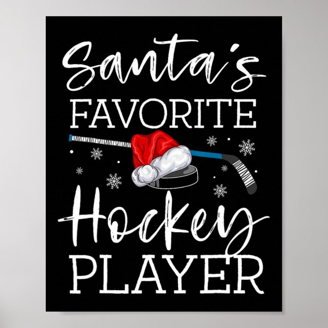 Póster Pajama Christma, jugadora favorita de hockey de Sa (Frente)