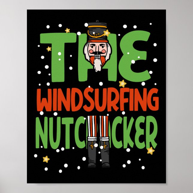 Póster Pajama, Navidades divertidos del Windsurf Nutcrack (Frente)