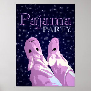 Póster pajama party invitations : nightshine