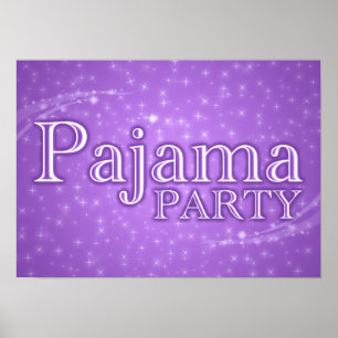 Póster pajama party : starshine