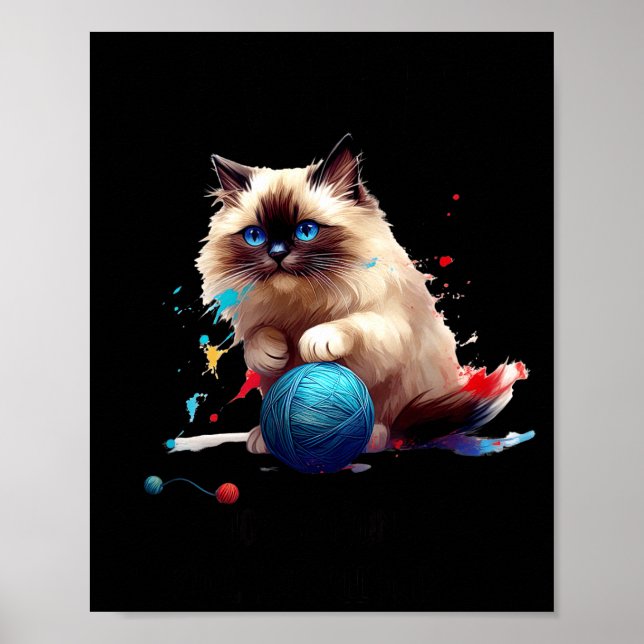 Póster Pajama Ragdoll Cat Perfect For Cat Lovers! For Men (Frente)
