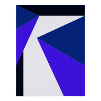 Póster Pájaro azul y blanco