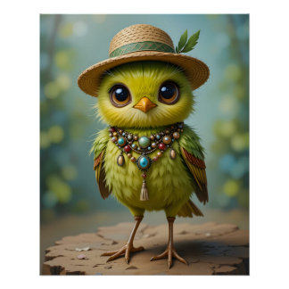 Póster Pájaro Bohemio Bebé