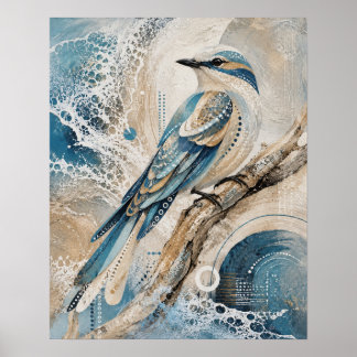Póster Pájaro Cantante de Marea