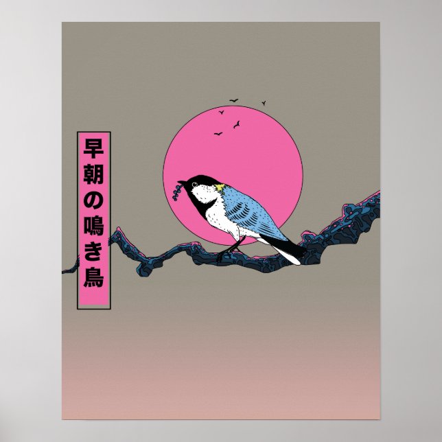 Póster Pájaro cantor de la mañana temprano (Frente)