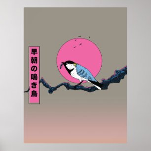 Póster Pájaro cantor de la mañana temprano