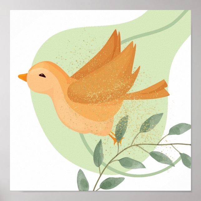Póster Pájaro caprichoso, (Frente)