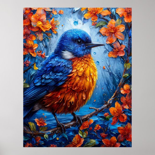 Póster Pájaro colorido (Frente)