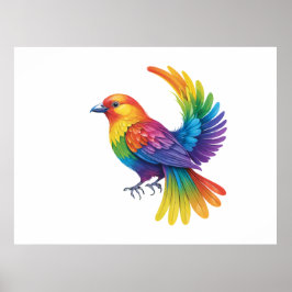Póster Pájaro colorido